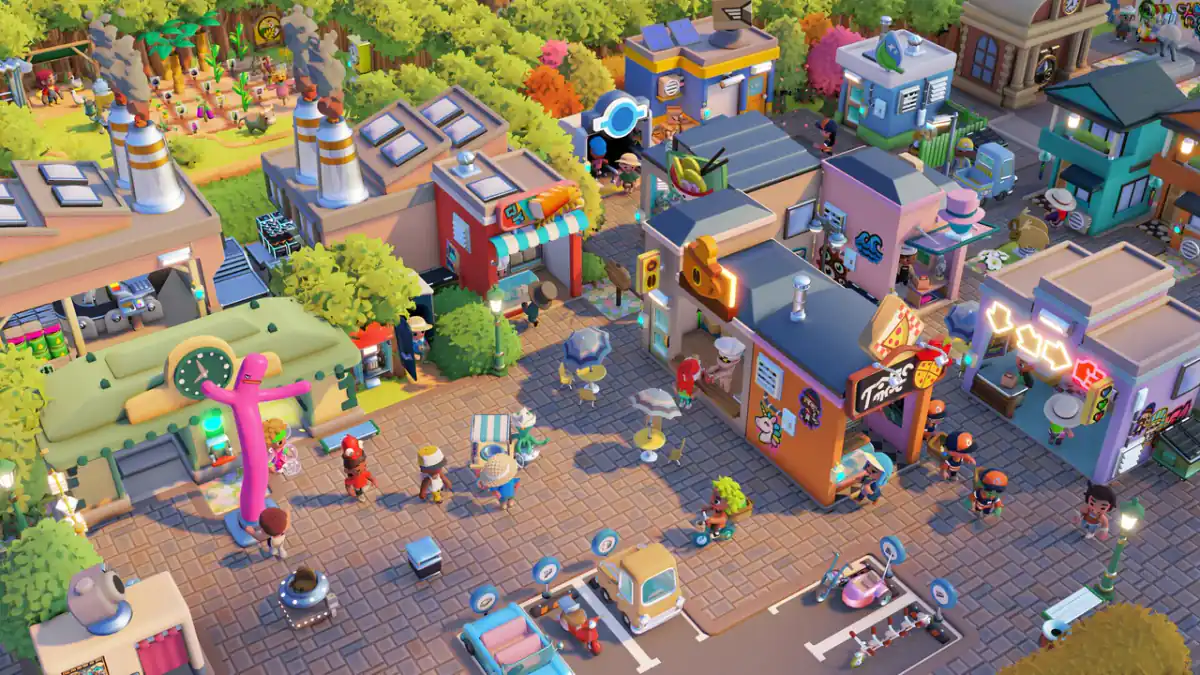 Go-Go Town street and visitor scene