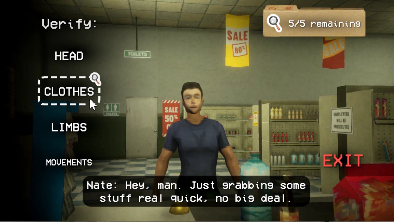 A customer verification scene inside the Shift at Midnight store