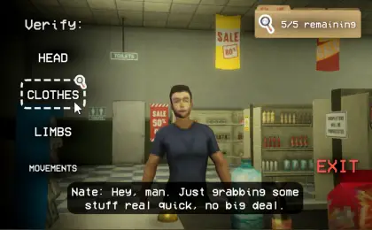 A customer verification scene inside the Shift at Midnight store