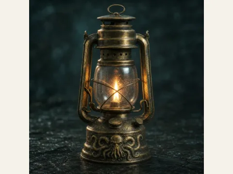 Cthulhu Lantern artwork from The Mound: Omen of Cthulhu