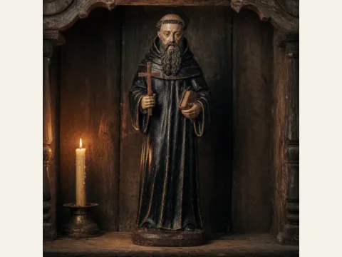 Saint Benedict artwork from The Mound: Omen of Cthulhu