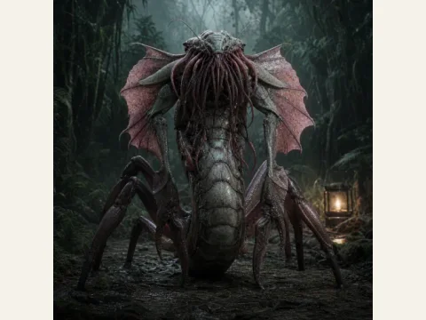 Mi-Go artwork from The Mound: Omen of Cthulhu