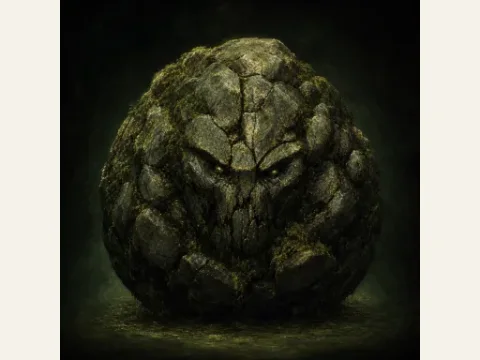 The Boulder artwork from The Mound: Omen of Cthulhu