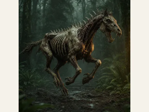 Tyrano Horse artwork from The Mound: Omen of Cthulhu