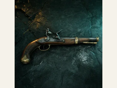 Flintlock Pistol artwork from The Mound: Omen of Cthulhu