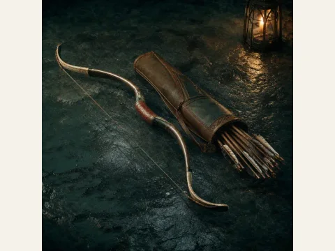 Recurve Bow artwork from The Mound: Omen of Cthulhu